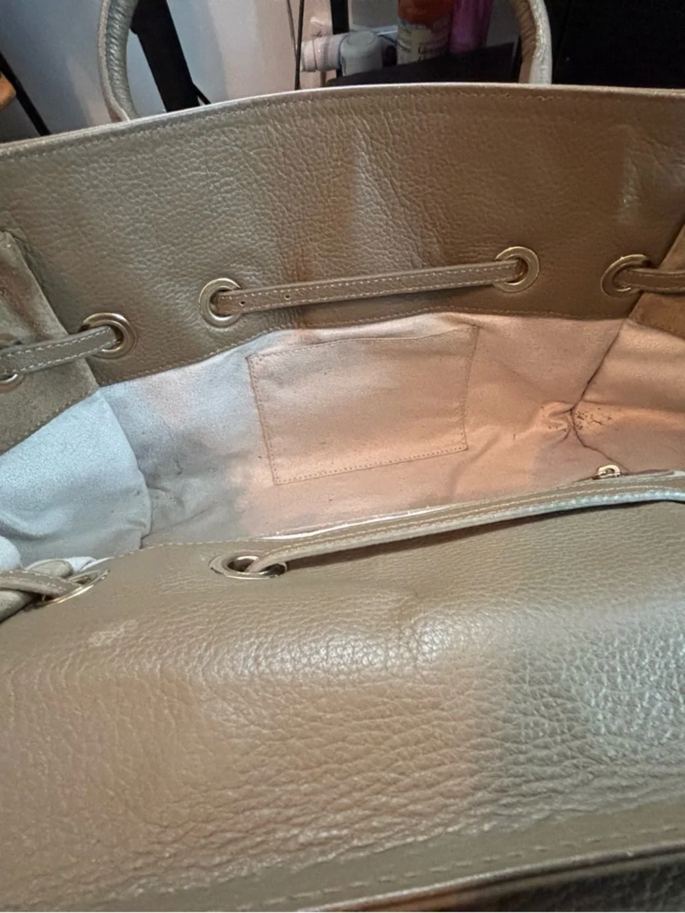 Authentic Jimmy Choo Rosalie Satchel – Camel Grainy Calfskin